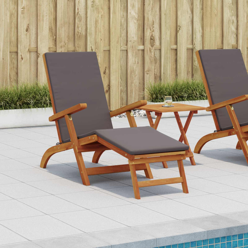 Leżak z funkcją pochylania i składania 2 pcs ciemnoszary