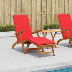 Leżak z funkcją pochylania i składania 2 pcs czerwony