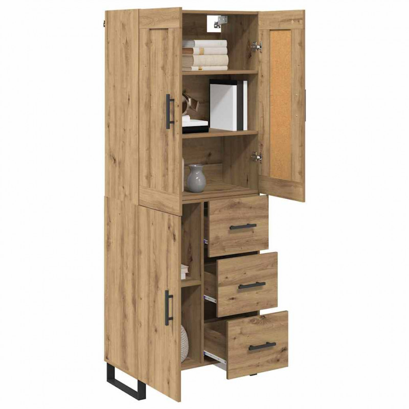 Highboard z szufladą Dąb rzemieślniczy 69,5 x 34 x 180 cm