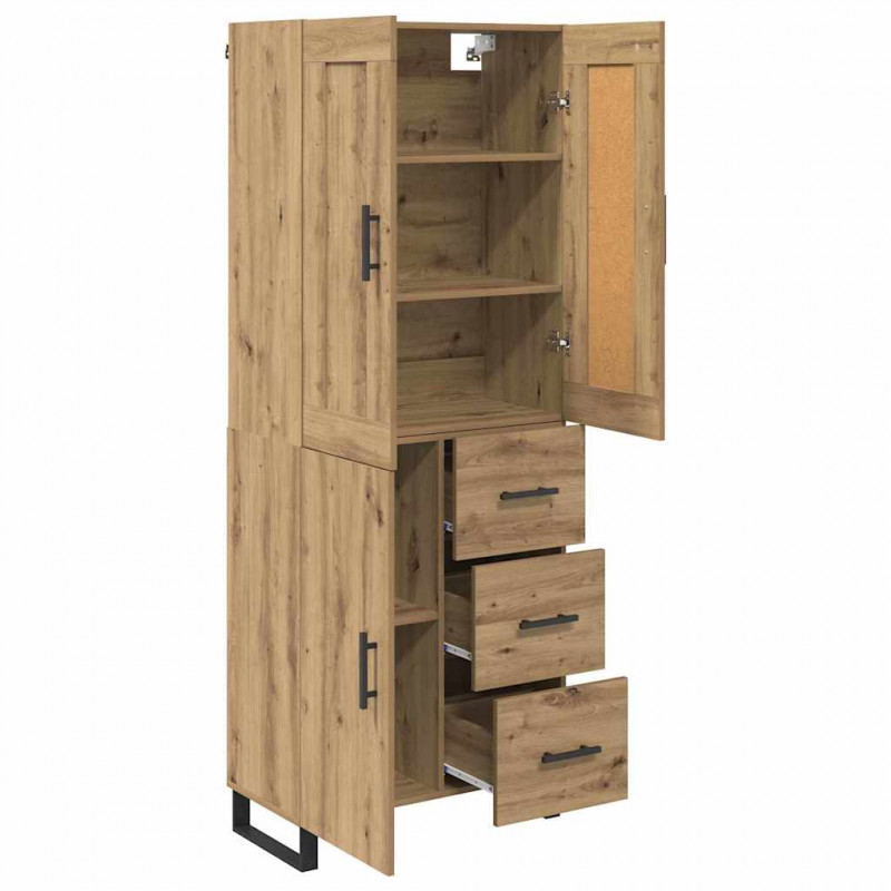 Highboard z szufladą Dąb rzemieślniczy 69,5 x 34 x 180 cm