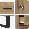 Highboard z szufladą Dąb rzemieślniczy 69,5 x 34 x 180 cm