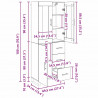Highboard z szufladą Dąb rzemieślniczy 69,5 x 34 x 180 cm