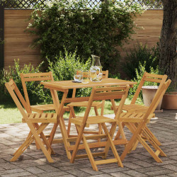 Składane krzesła ogrodowe 6 pcs Naturalny 40 x 53 x 80 cm