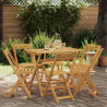 Składane krzesła ogrodowe 6 pcs Naturalny 40 x 53 x 80 cm