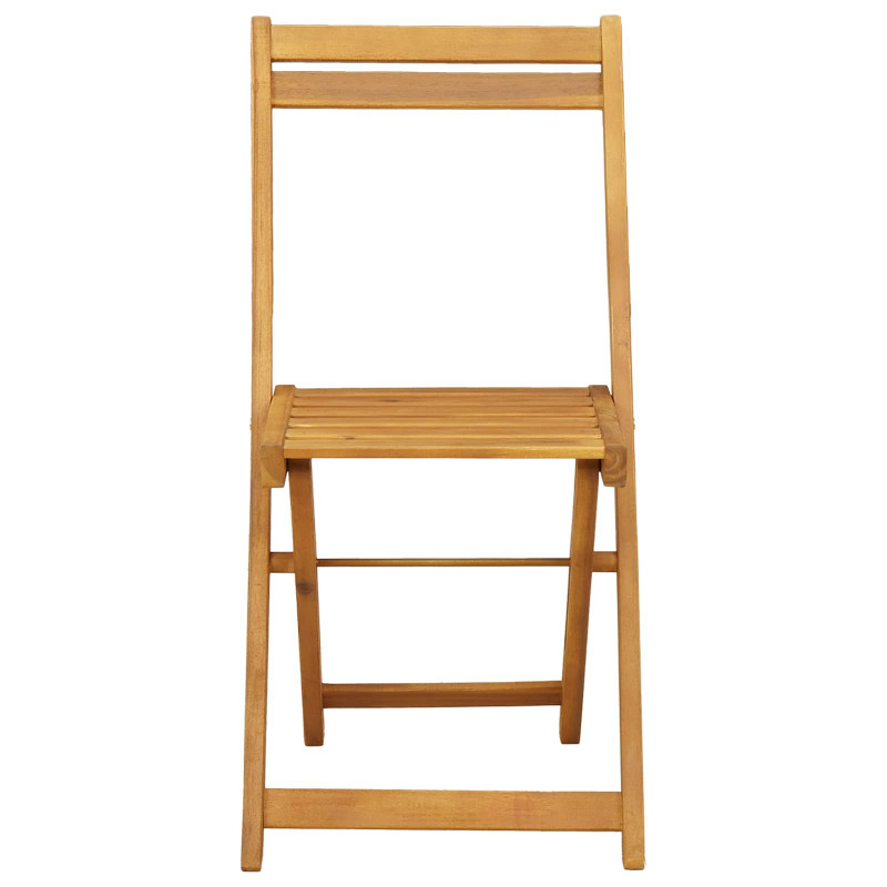 Składane krzesła ogrodowe 6 pcs Naturalny 40 x 53 x 80 cm