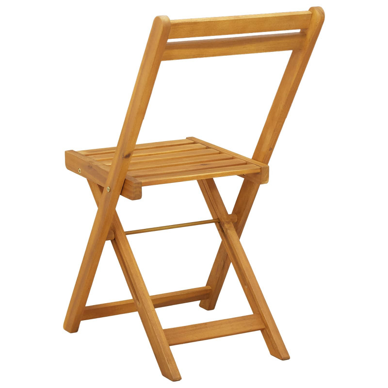 Składane krzesła ogrodowe 6 pcs Naturalny 40 x 53 x 80 cm