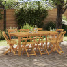 Krzesła Bistro na Zewnątrz 8 pcs naturalny 40 x 53 x 80 cm