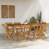 Krzesła Bistro na Zewnątrz 8 pcs naturalny 40 x 53 x 80 cm