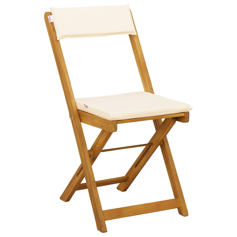 Krzesła Bistro na Zewnątrz 6 pcs kremowobiały 40 x 53 x 80 cm
