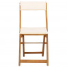 Krzesła Bistro na Zewnątrz 6 pcs kremowobiały 40 x 53 x 80 cm