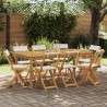 Krzesła Bistro na Zewnątrz 8 pcs kremowobiały 40 x 53 x 80 cm