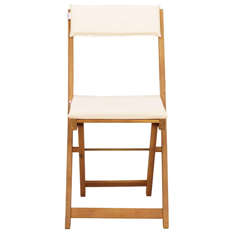 Krzesła Bistro na Zewnątrz 8 pcs kremowobiały 40 x 53 x 80 cm