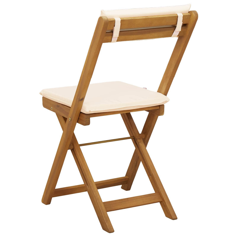 Krzesła Bistro na Zewnątrz 8 pcs kremowobiały 40 x 53 x 80 cm