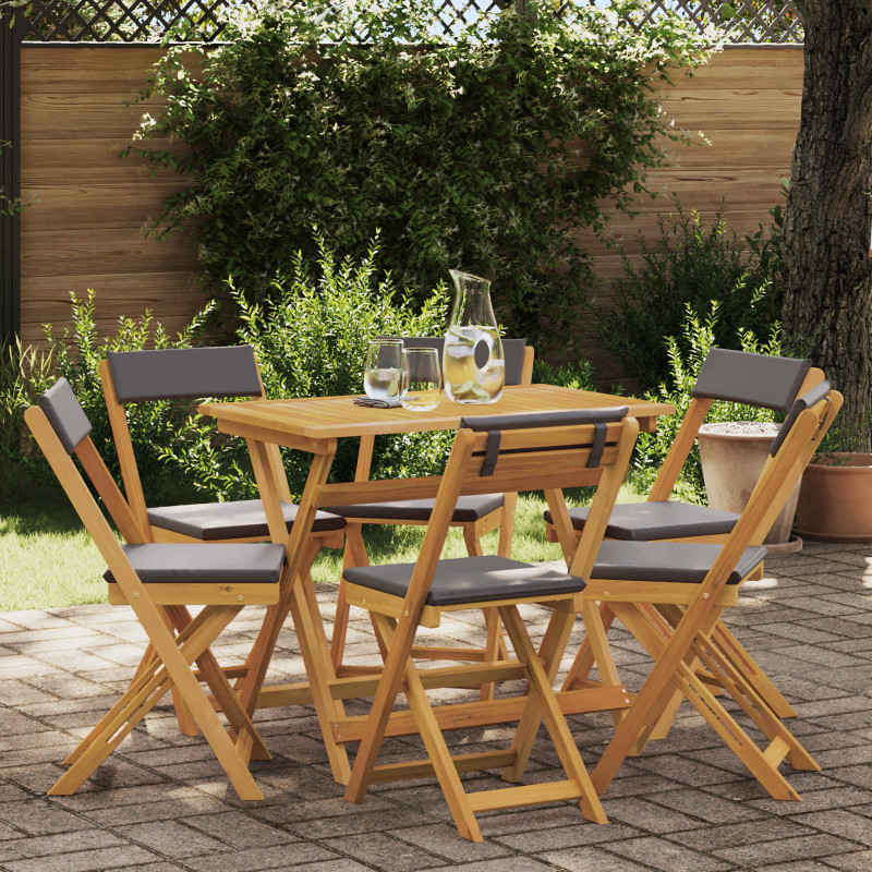 Krzesła Bistro na Zewnątrz 6 pcs ciemnoszary 40 x 53 x 80 cm