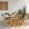 Krzesła Bistro na Zewnątrz 6 pcs ciemnoszary 40 x 53 x 80 cm