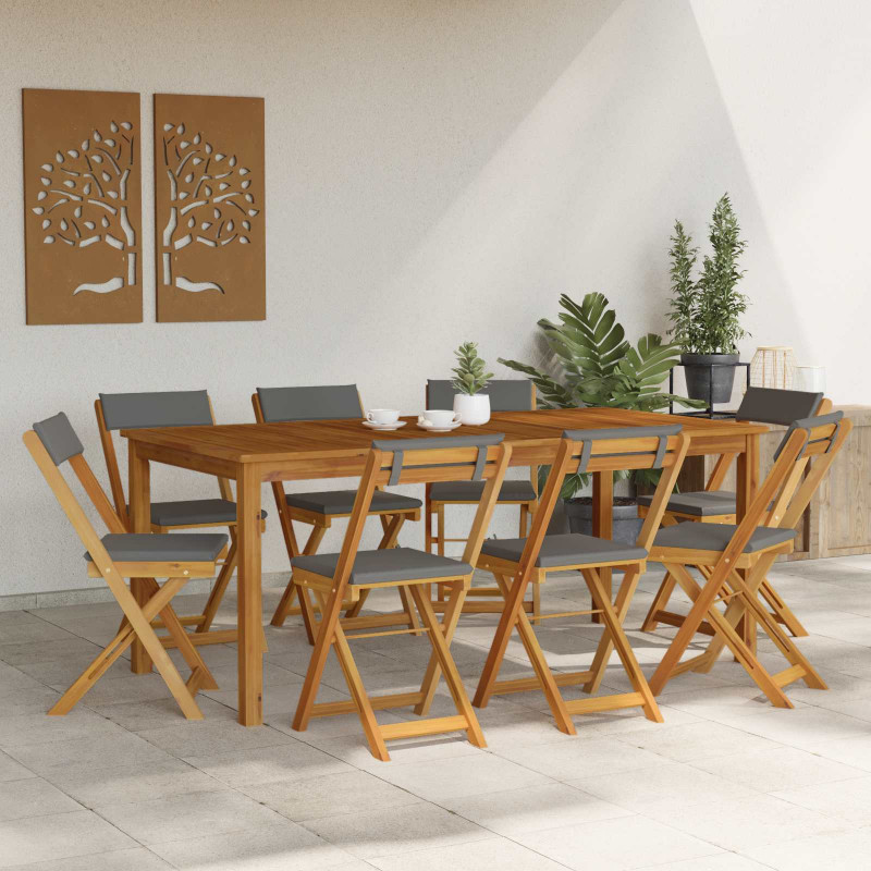 Krzesła Bistro na Zewnątrz 8 pcs ciemnoszary 40 x 53 x 80 cm