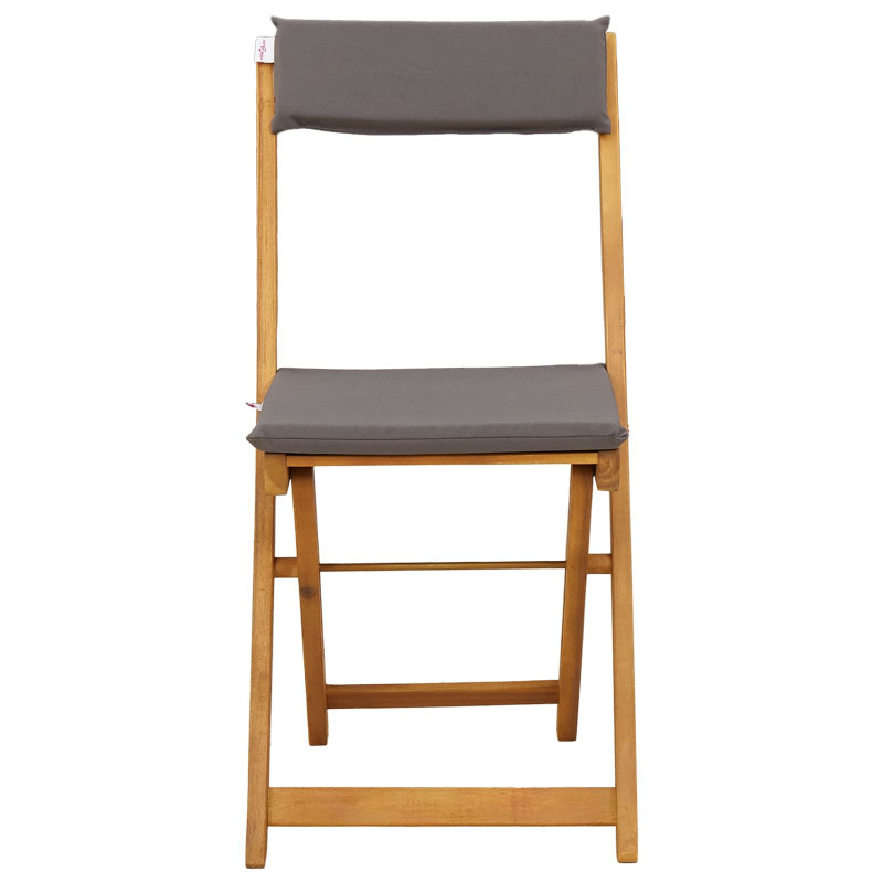 Krzesła Bistro na Zewnątrz 8 pcs ciemnoszary 40 x 53 x 80 cm