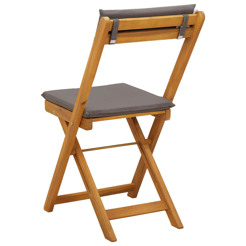 Krzesła Bistro na Zewnątrz 8 pcs ciemnoszary 40 x 53 x 80 cm