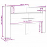 Zagłówek Ze LED Lights Dąb rzemieślniczy 180 x 17 x 104,5 cm