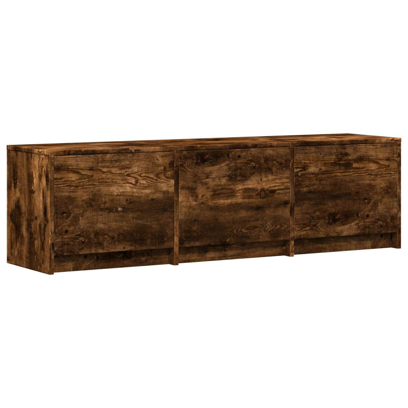 Szafka RTV z LED z LED z szufladą Dąb Wędzony 140 x 34 x 40 cm