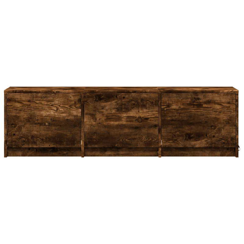 Szafka RTV z LED z LED z szufladą Dąb Wędzony 140 x 34 x 40 cm