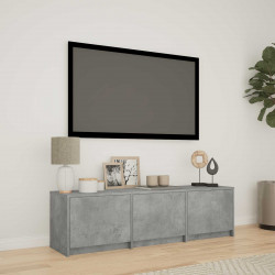 Szafka RTV z LED z LED Betonowy Szary 140 x 34 x 40 cm