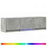 Szafka RTV z LED z LED Betonowy Szary 140 x 34 x 40 cm