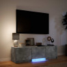 Szafka RTV z LED z LED Betonowy Szary 140 x 34 x 40 cm