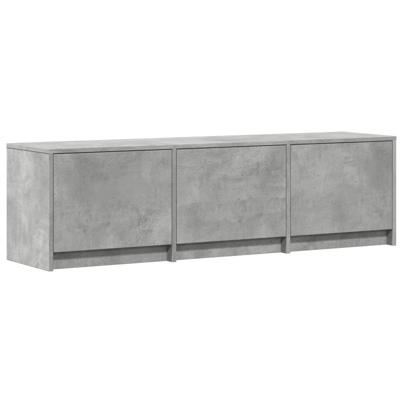 Szafka RTV z LED z LED Betonowy Szary 140 x 34 x 40 cm