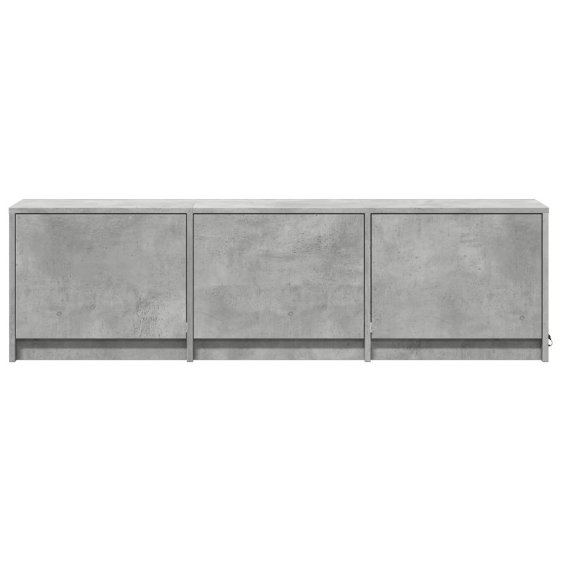 Szafka RTV z LED z LED Betonowy Szary 140 x 34 x 40 cm