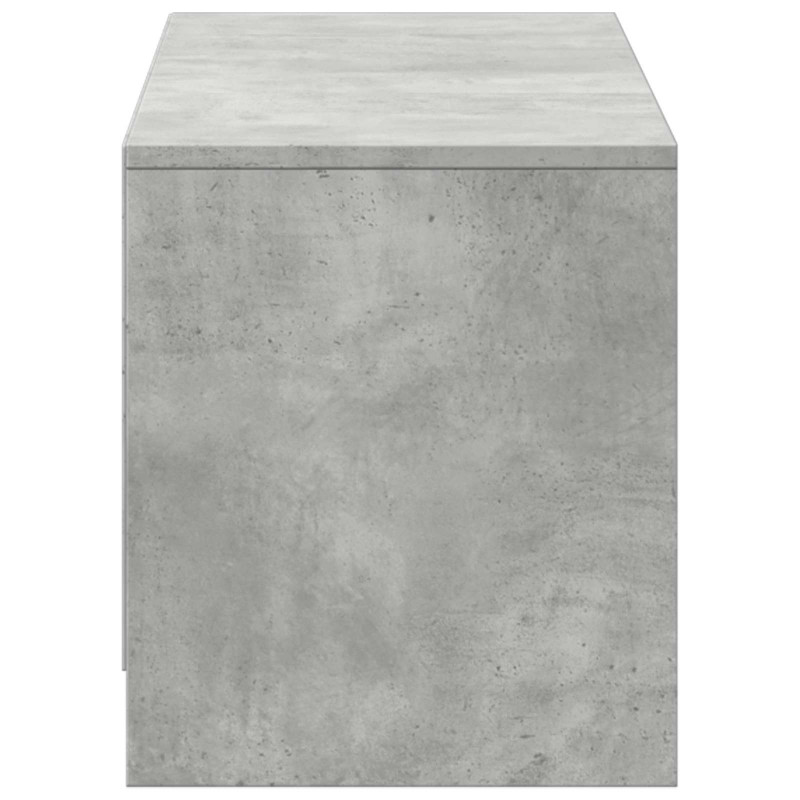 Szafka RTV z LED z LED Betonowy Szary 140 x 34 x 40 cm