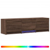 Szafka RTV z LED z LED z szufladą Dąb brązowy 140 x 34 x 40 cm