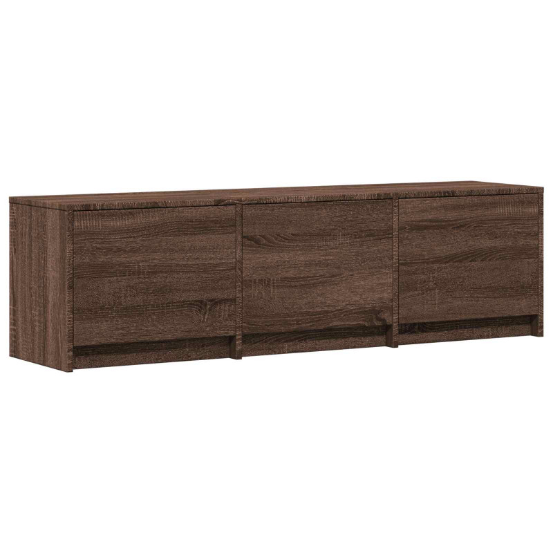 Szafka RTV z LED z LED z szufladą Dąb brązowy 140 x 34 x 40 cm