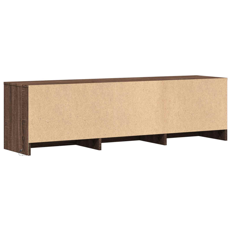 Szafka RTV z LED z LED z szufladą Dąb brązowy 140 x 34 x 40 cm