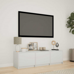 Szafka RTV z LED Biały 140 x 34 x 40 cm Drewno inżynieryjne