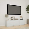 Szafka RTV z LED Biały 140 x 34 x 40 cm Drewno inżynieryjne