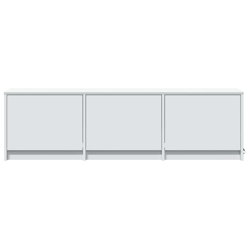 Szafka RTV z LED Biały 140 x 34 x 40 cm Drewno inżynieryjne