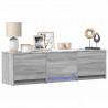 Szafka RTV z LED z LED z szufladą Szary Sonoma 140 x 34 x 40 cm