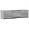 Szafka RTV z LED z LED z szufladą Szary Sonoma 140 x 34 x 40 cm