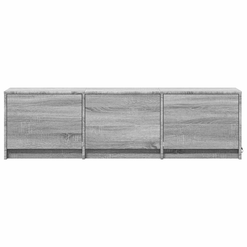 Szafka RTV z LED z LED z szufladą Szary Sonoma 140 x 34 x 40 cm