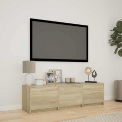 Szafka RTV z LED z LED z szufladą Dąb Sonoma 140 x 34 x 40 cm