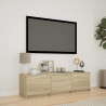Szafka RTV z LED z LED z szufladą Dąb Sonoma 140 x 34 x 40 cm
