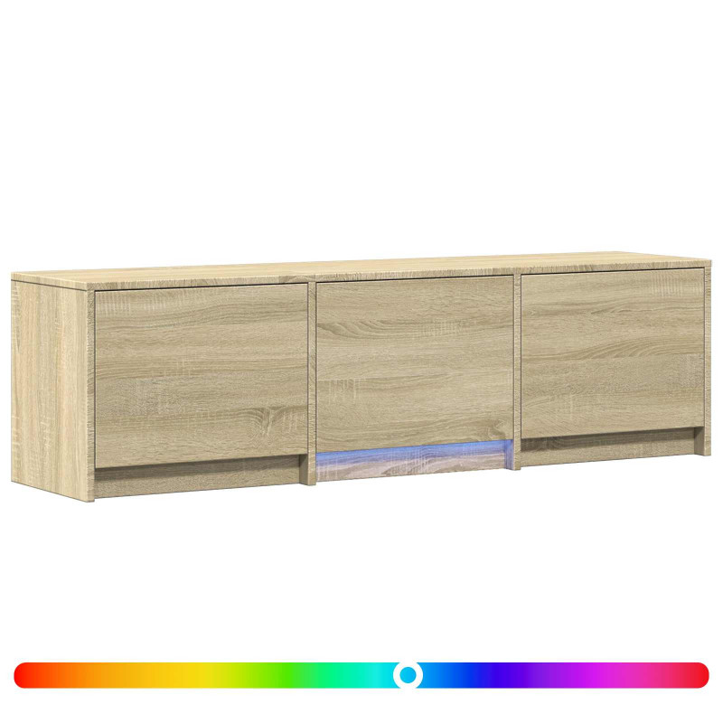 Szafka RTV z LED z LED z szufladą Dąb Sonoma 140 x 34 x 40 cm