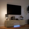 Szafka RTV z LED z LED z szufladą Dąb Sonoma 140 x 34 x 40 cm
