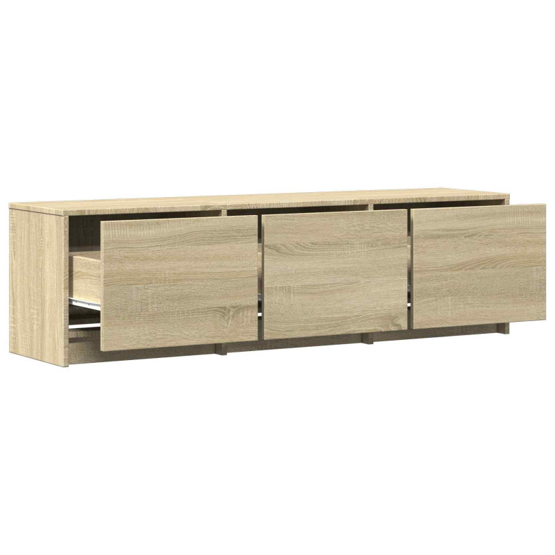 Szafka RTV z LED z LED z szufladą Dąb Sonoma 140 x 34 x 40 cm