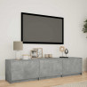Szafka RTV z LED z LED Betonowy Szary 165 x 34 x 40 cm
