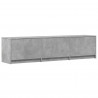 Szafka RTV z LED z LED Betonowy Szary 165 x 34 x 40 cm