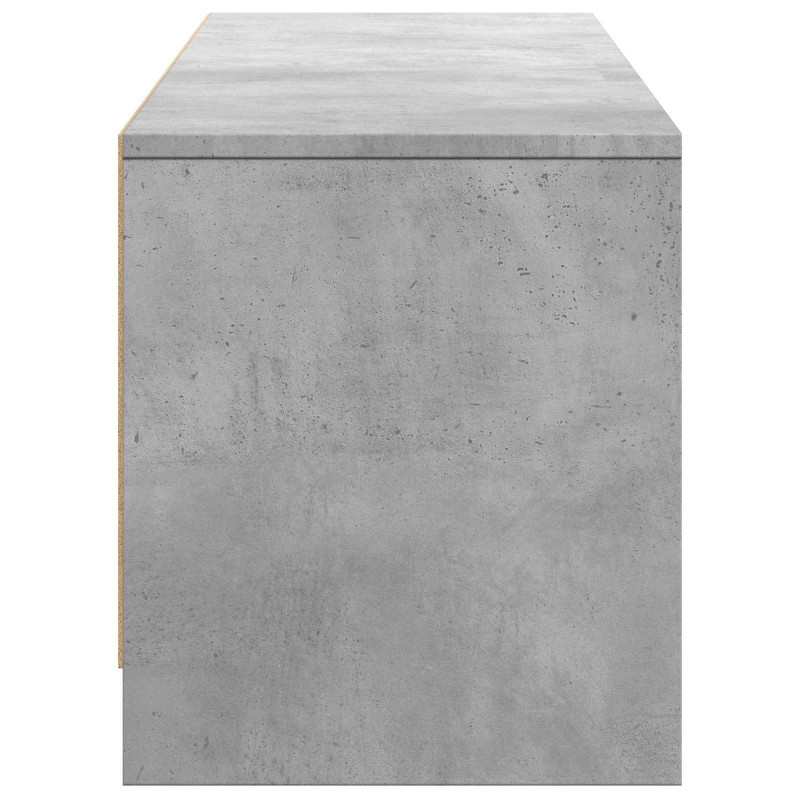 Szafka RTV z LED z LED Betonowy Szary 165 x 34 x 40 cm