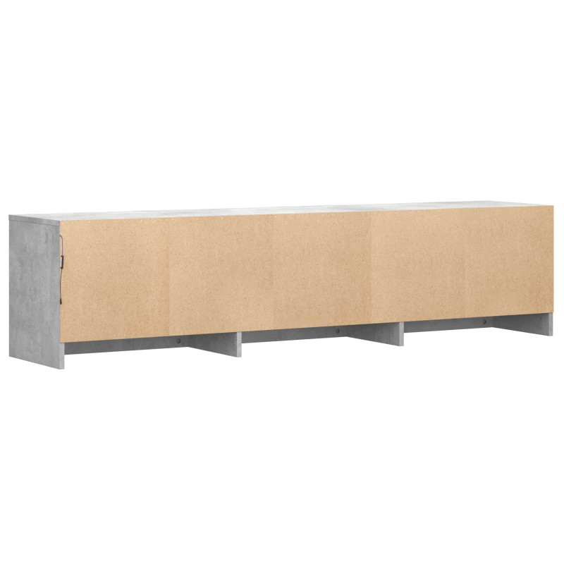 Szafka RTV z LED z LED Betonowy Szary 165 x 34 x 40 cm