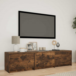 Szafka RTV z LED z LED z szufladą Dąb Wędzony 165 x 34 x 40 cm